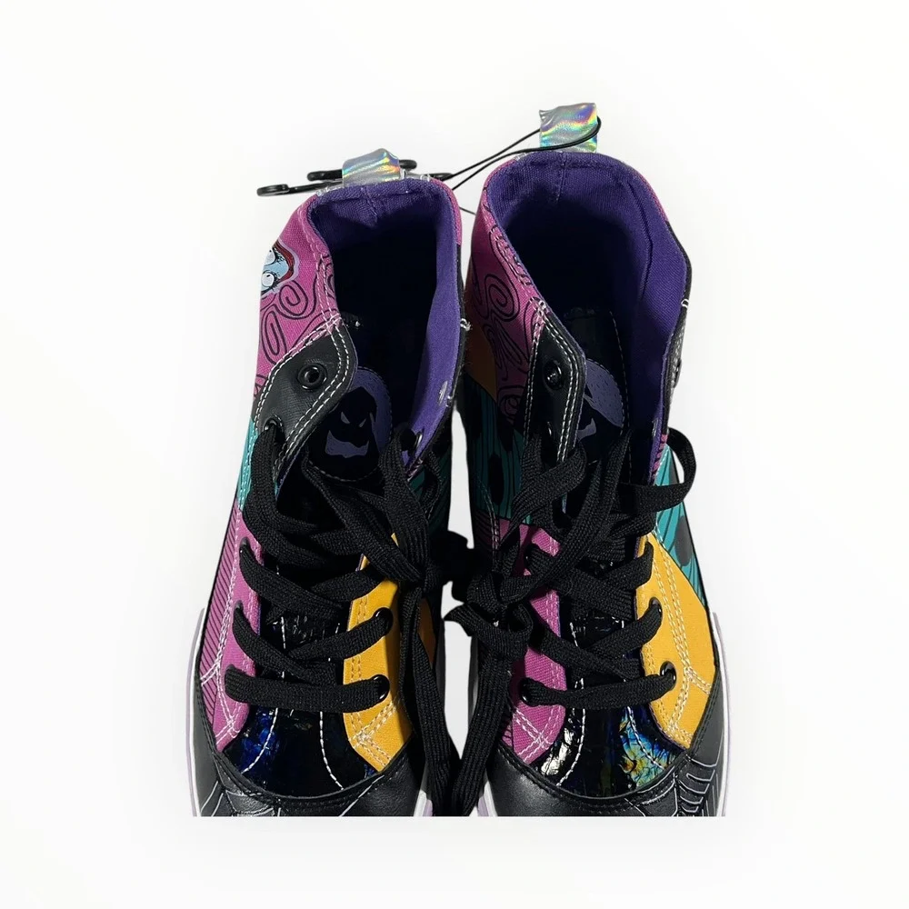 Disney Ground Up Nightmare Before Christmas Sally Patchwork High Top Sneakers